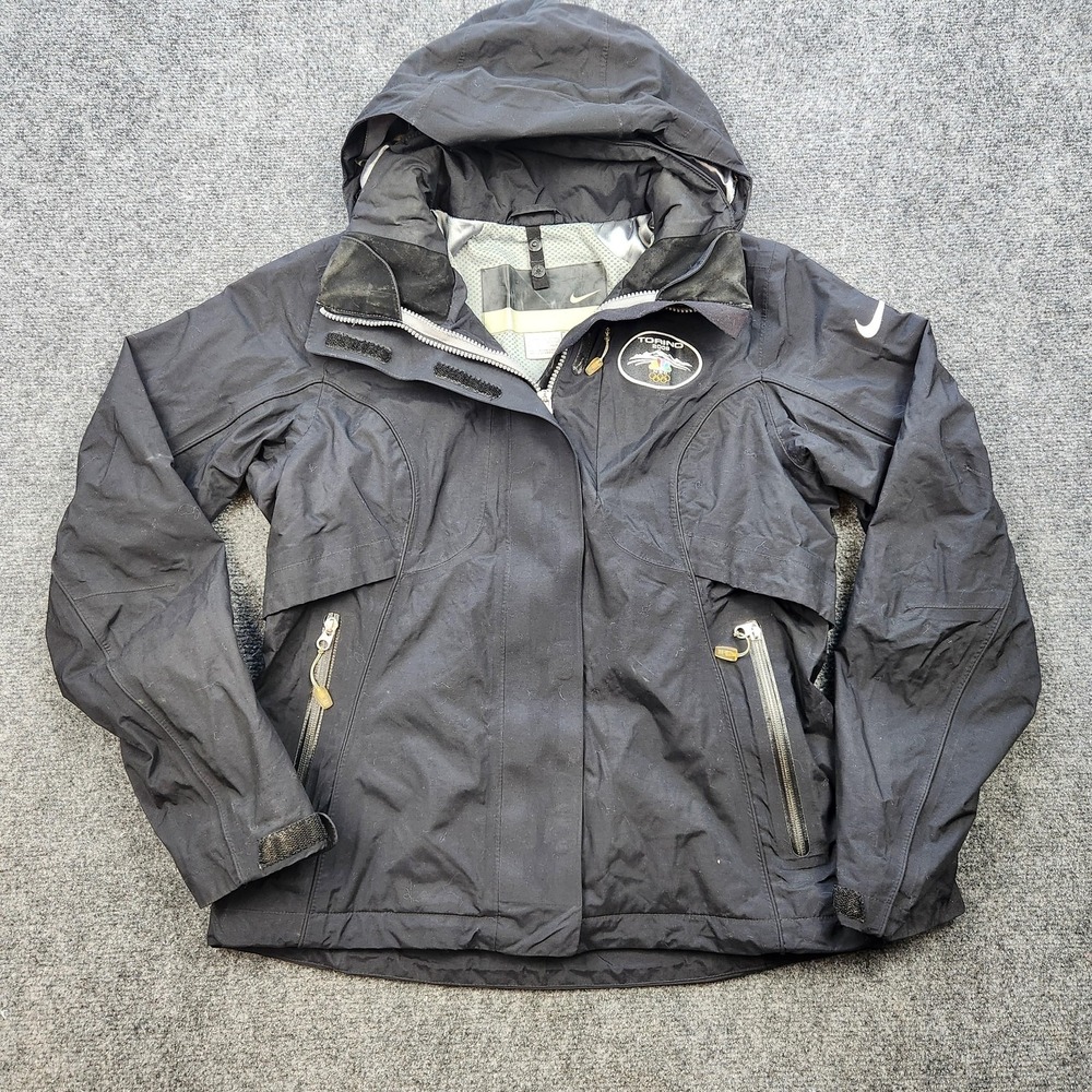 VTG Torino 2006 Winter Olympics NBC Nike Jacket Womens Medium Hooded Full Zip‎